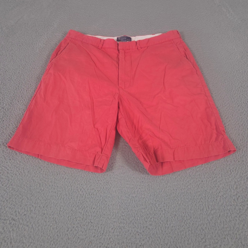 VINTAGE Polo Ralph Lauren Shorts Men 36 Coral Chino Flat Front Cotton Preppy 90s